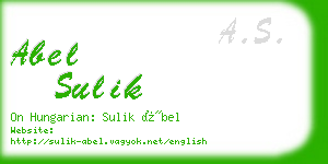 abel sulik business card